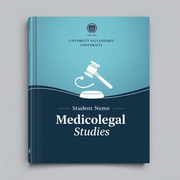 A stylish and professional medicolegal cover designed for a university student