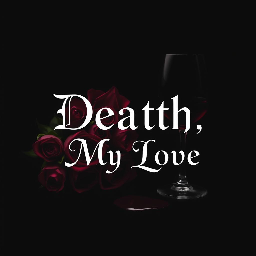 A book cover design for 'Death, My Love', featuring a dark and haunting aesthetic