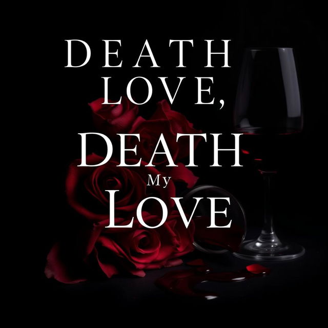 A book cover design for 'Death, My Love', featuring a dark and haunting aesthetic