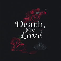 A book cover design for 'Death, My Love', featuring a dark and haunting aesthetic