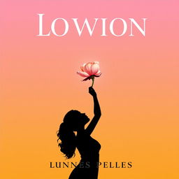 A book cover design featuring a gradient background transitioning from light pink at the top to gold at the bottom