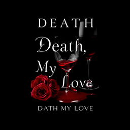 A book cover design for 'Death, My Love', featuring a dark and haunting aesthetic