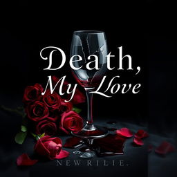 A book cover design for 'Death, My Love', featuring a dark and haunting aesthetic