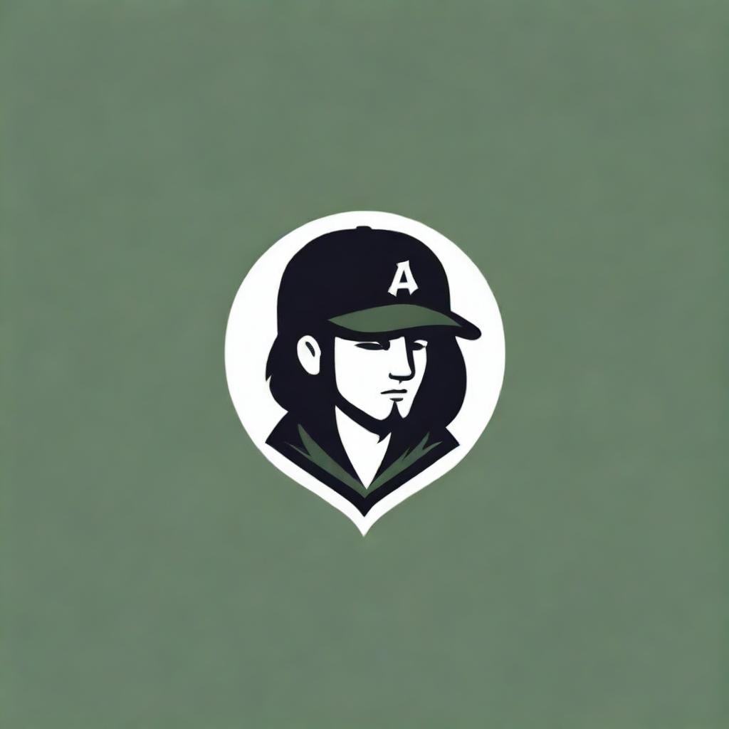 Generate a logo for a baseball team named 'Artilleros'. Use military green and black colors, incorporating elements related to baseball and war artillery, creating a bold and impactful design.