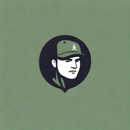 Generate a logo for a baseball team named 'Artilleros'. Use military green and black colors, incorporating elements related to baseball and war artillery, creating a bold and impactful design.