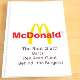 A simple and clean book cover for "McDonald's: The Real Estate Giant Behind the Burgers!" featuring a minimalist design