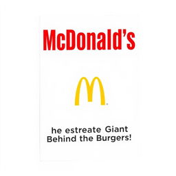 A simple and clean book cover for "McDonald's: The Real Estate Giant Behind the Burgers!" featuring a minimalist design