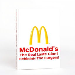 A simple and clean book cover for "McDonald's: The Real Estate Giant Behind the Burgers!" featuring a minimalist design