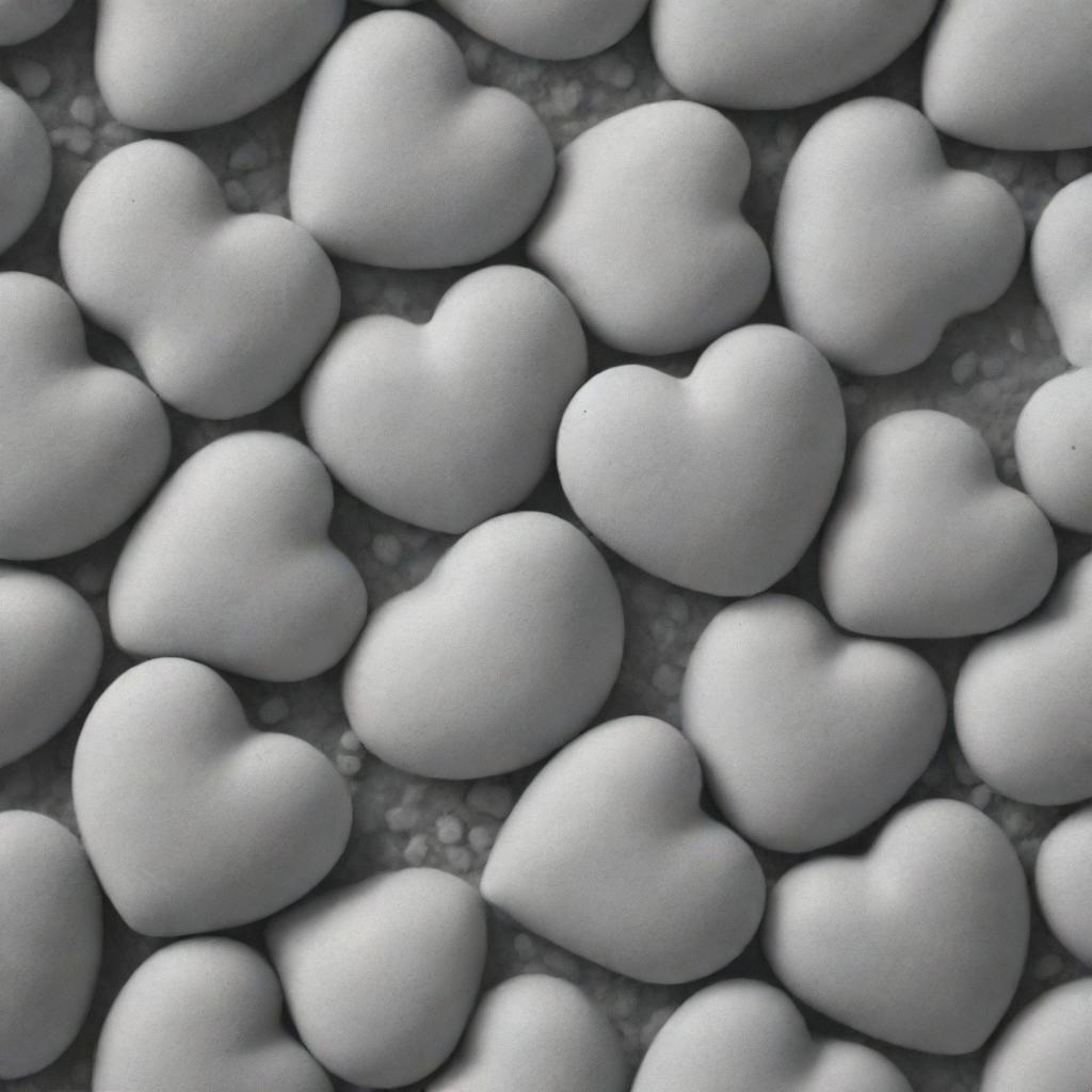 An SEM (Scanning Electron Microscopy) close-up image of a ceramic material with grains shaped like hearts.
