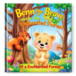 A colorful book cover for 'Benny the Brave and the Enchanted Forest'