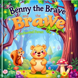 A colorful book cover for 'Benny the Brave and the Enchanted Forest'