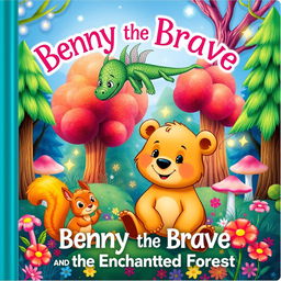 A colorful book cover for 'Benny the Brave and the Enchanted Forest'