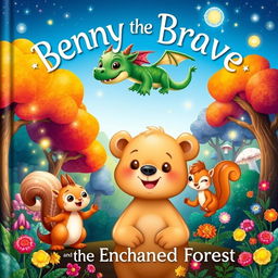 A colorful book cover for 'Benny the Brave and the Enchanted Forest'