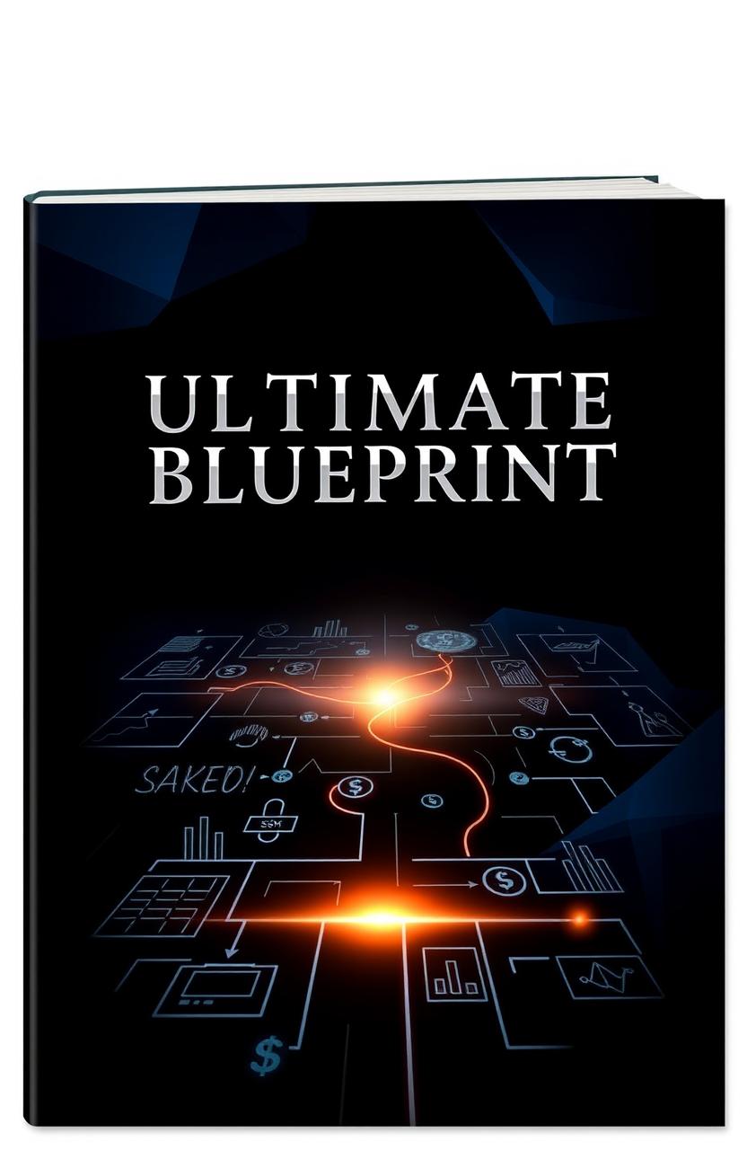 A dark and enigmatic ebook cover for 'Ultimate Income Blueprint'