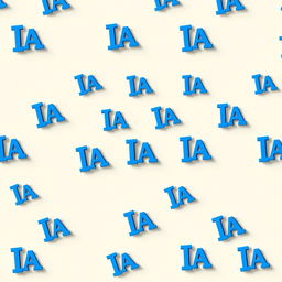 A collection of very small blue IA University logos, precisely positioned in the corners of the image