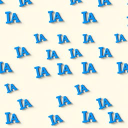 A collection of very small blue IA University logos, precisely positioned in the corners of the image