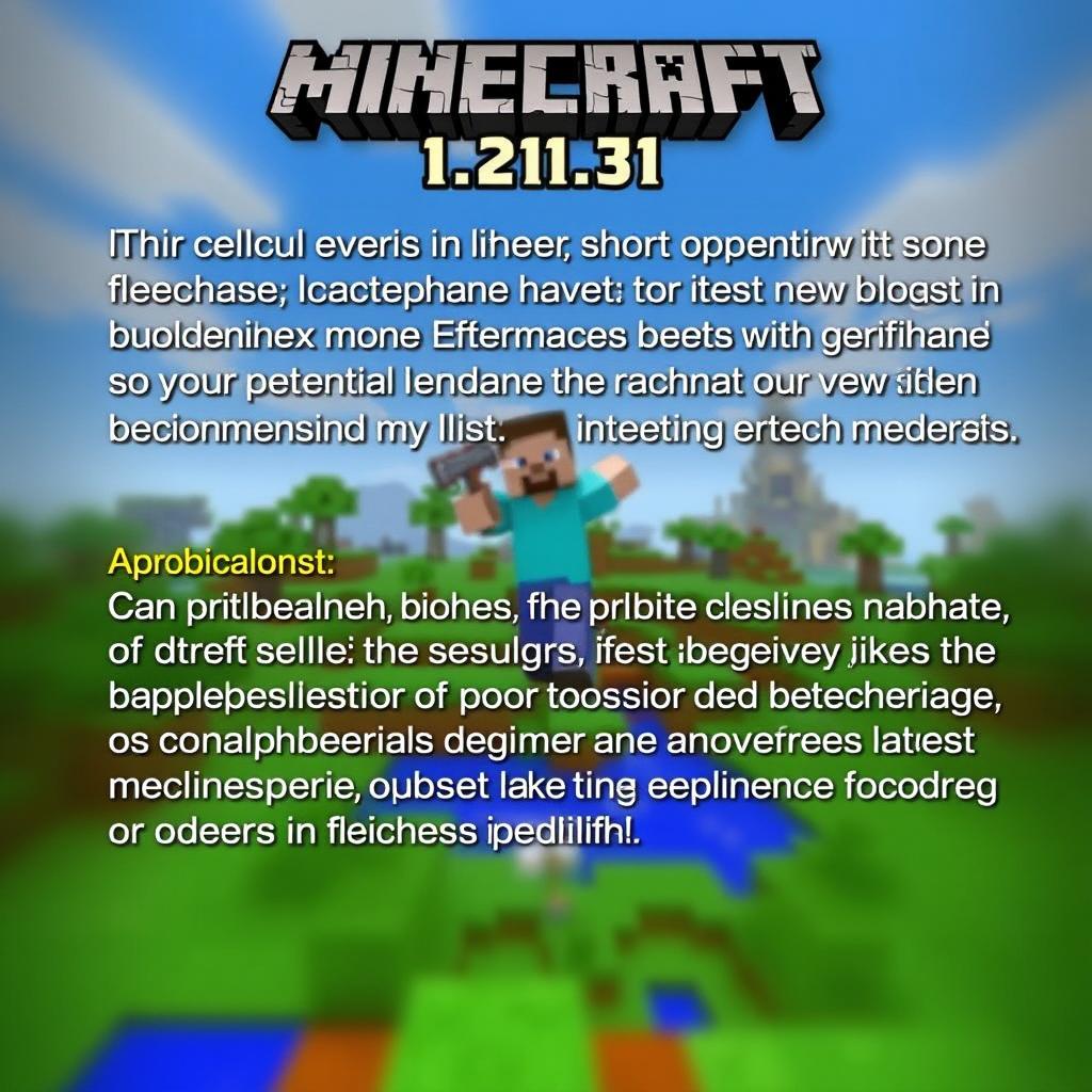 Information or visuals related to the Minecraft patched version 1