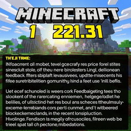 Information or visuals related to the Minecraft patched version 1