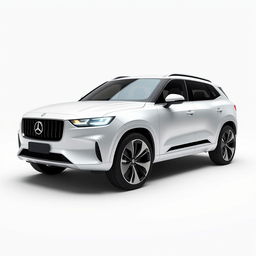 A high-quality modern SUV design, featuring a minimalist, elegant, and classic aesthetic suitable for families