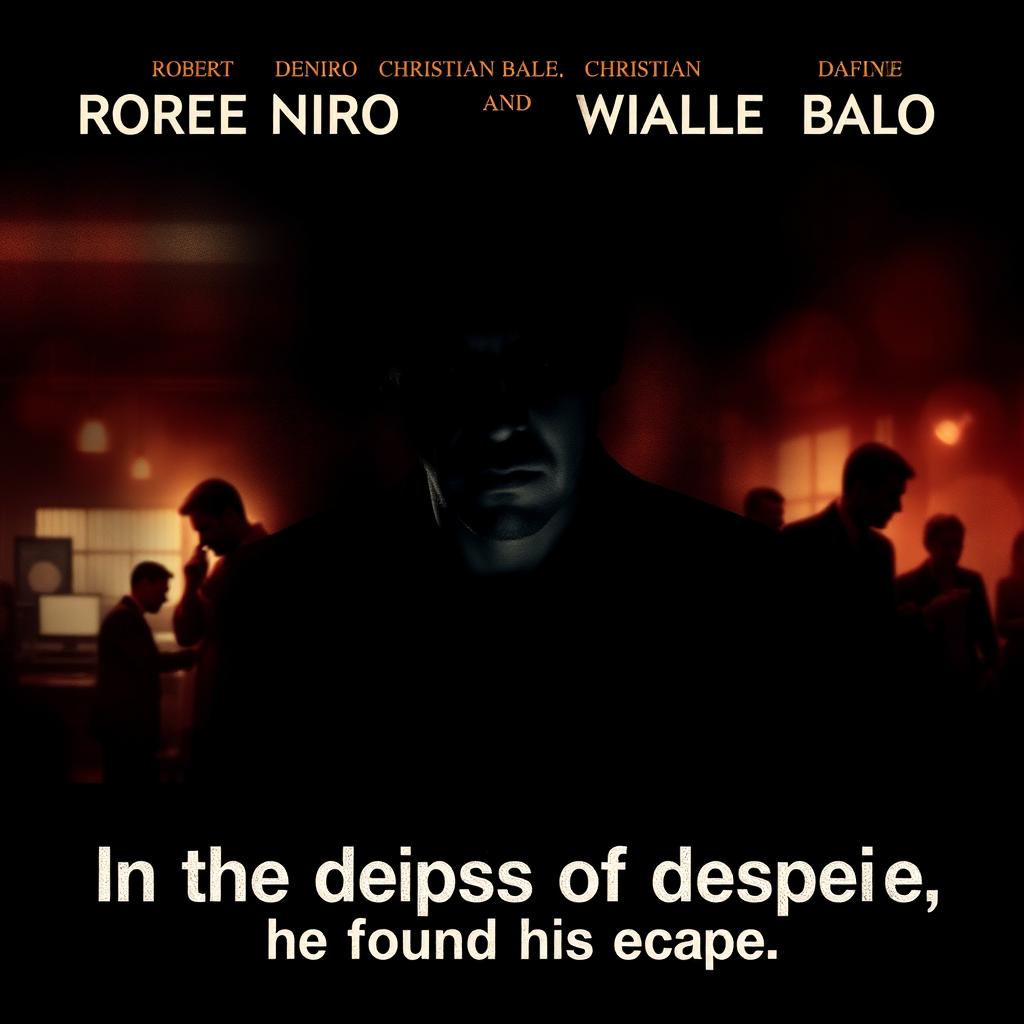 A dramatic movie poster featuring an intense scene that illustrates the descent into madness of a mentally troubled man