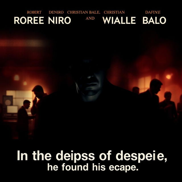 A dramatic movie poster featuring an intense scene that illustrates the descent into madness of a mentally troubled man