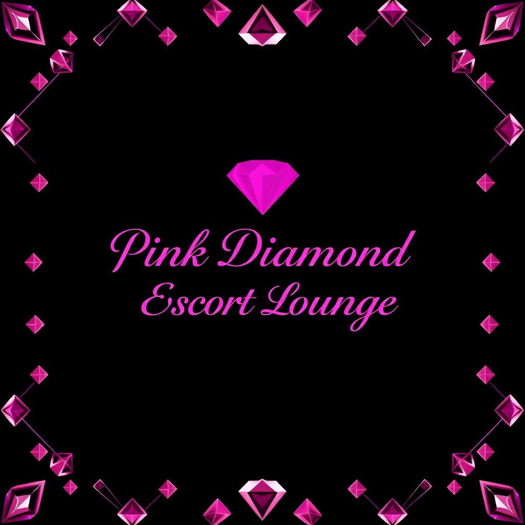 The design features a sleek black background that creates a striking contrast with a luxurious diamond-patterned border in vibrant pink