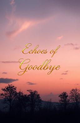 A visually captivating cover design for a poetry book titled 'Echoes of Goodbye'