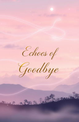 A visually captivating cover design for a poetry book titled 'Echoes of Goodbye'