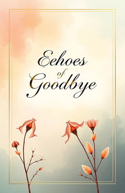 An elegant and attractive cover design for a poetry book titled 'Echoes of Goodbye'