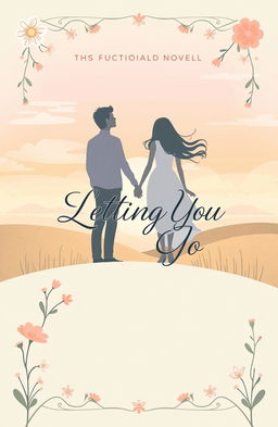 A cute and elegant book cover design for a fictional novel titled 'Letting You Go'