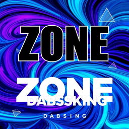 An eye-catching album cover for a music album titled 'Zone' by the musician Dabsking