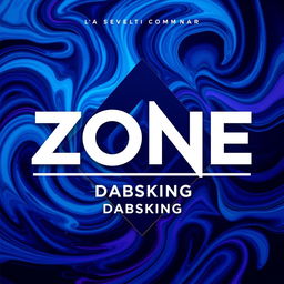 An eye-catching album cover for a music album titled 'Zone' by the musician Dabsking