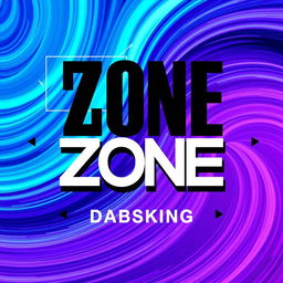 An eye-catching album cover for a music album titled 'Zone' by the musician Dabsking