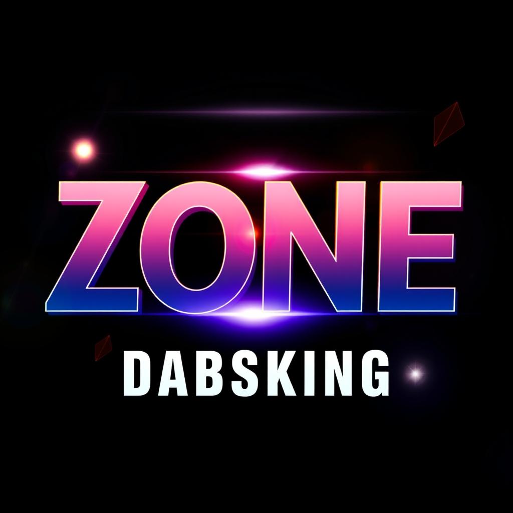 An eye-catching album cover for the music album titled 'Zone' by the musician Dabsking