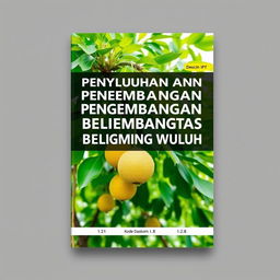 A5 book cover design focused on the theme of horticulture, specifically featuring starfruit (belimbing wuluh)