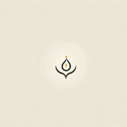 Create a minimalist logo featuring a candle, uniquely shaped like a flower.