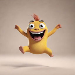 An animated image of a joyful 'Chiquibai' (imaginary creature) bouncing with infectious happiness.