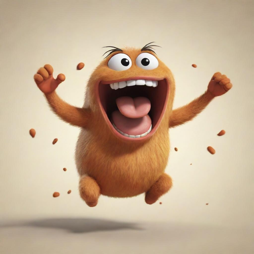 An animated image of a joyful 'Chiquibai' (imaginary creature) bouncing with infectious happiness.