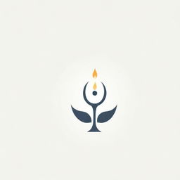 Design a logo showcasing a candle, with the base resembling the stem of a flower.