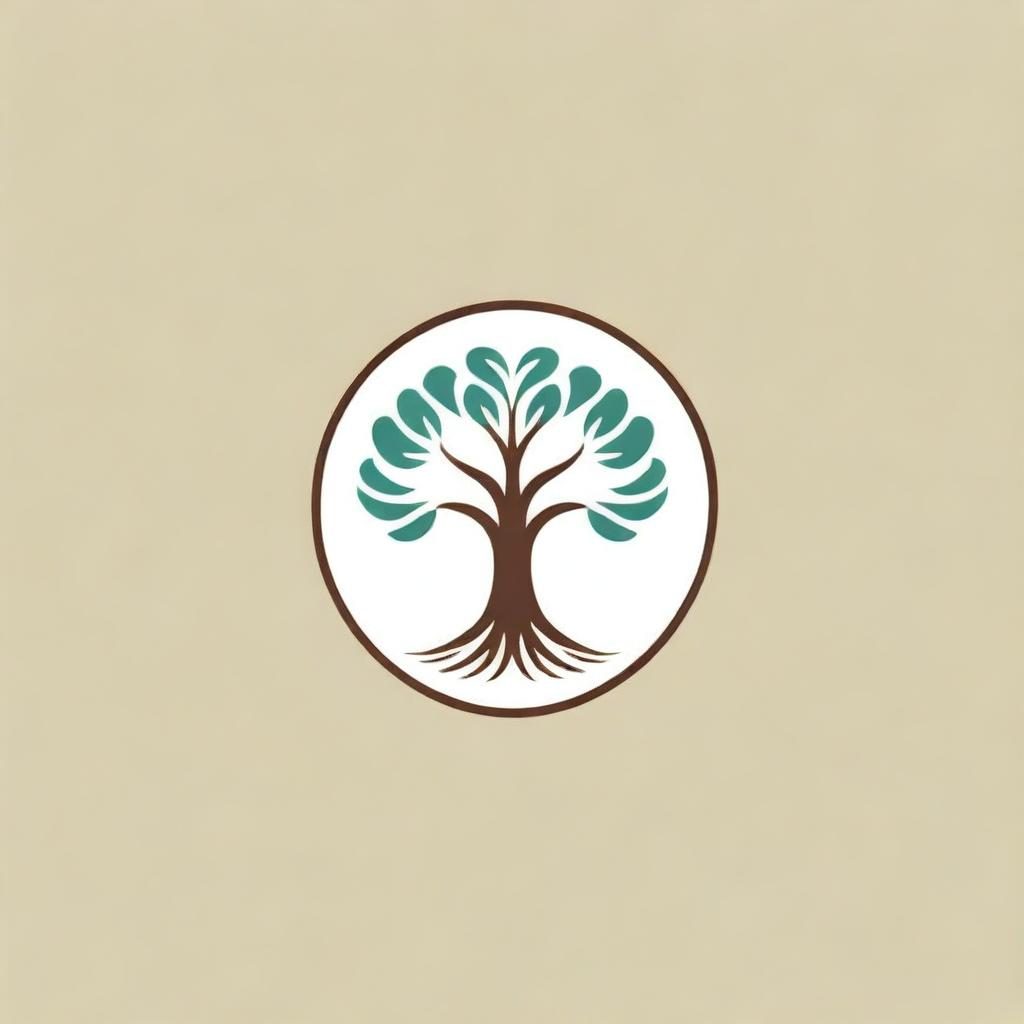 Create a minimalist logo portraying the tree of life.