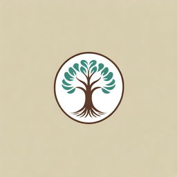 Create a minimalist logo portraying the tree of life.