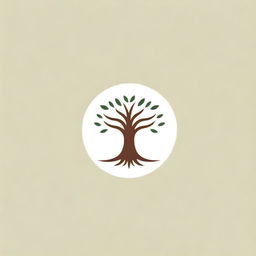 Create a minimalist logo portraying the tree of life.