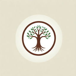 Create a minimalist logo portraying the tree of life.