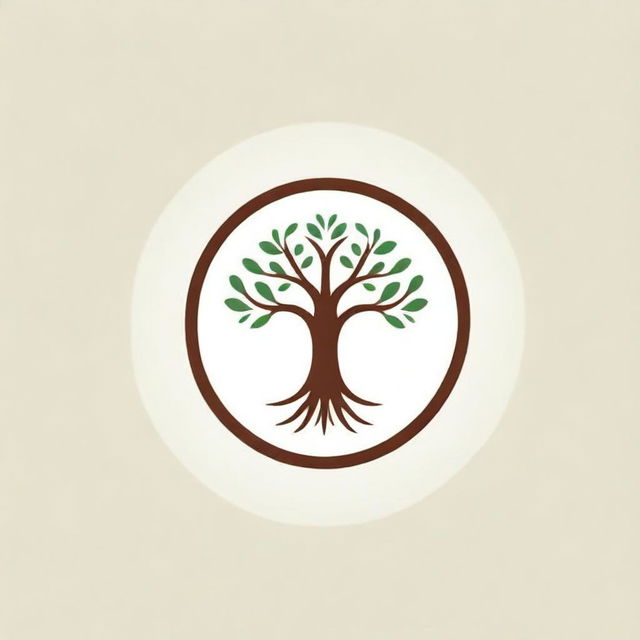 Create a minimalist logo portraying the tree of life.