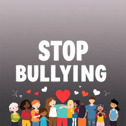 A bold and impactful poster design for 'STOP BULLYING'