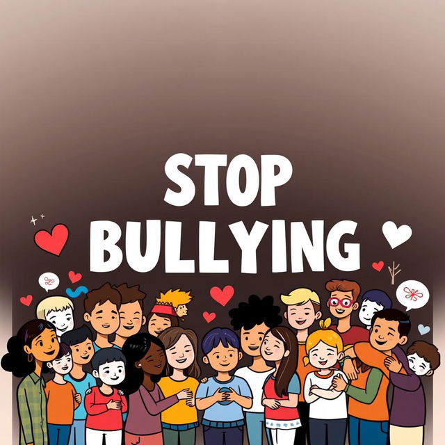 A bold and impactful poster design for 'STOP BULLYING'