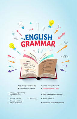A visually appealing graphic depicting the concept of English grammar