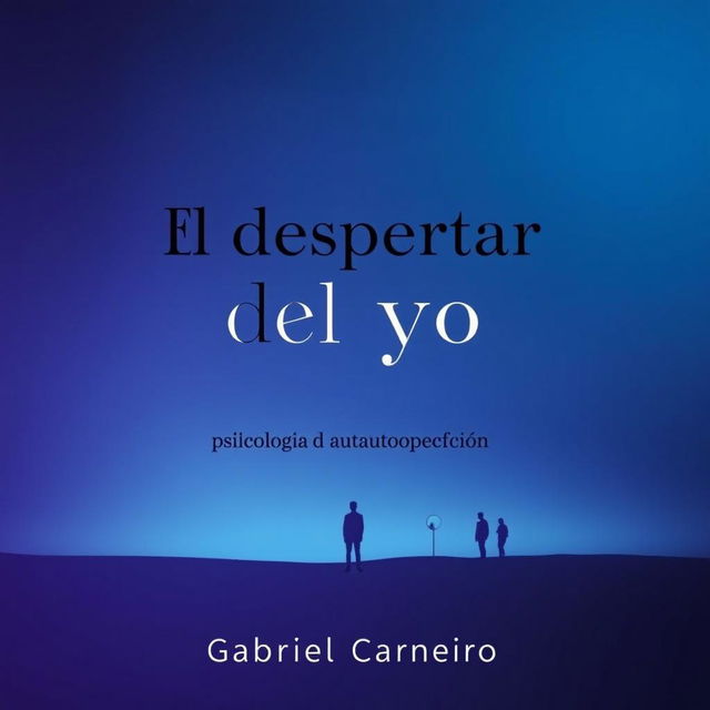 A minimalist book cover design featuring the title 'El despertar del yo: psicología de la autopercepción' in bold, modern typography at the center