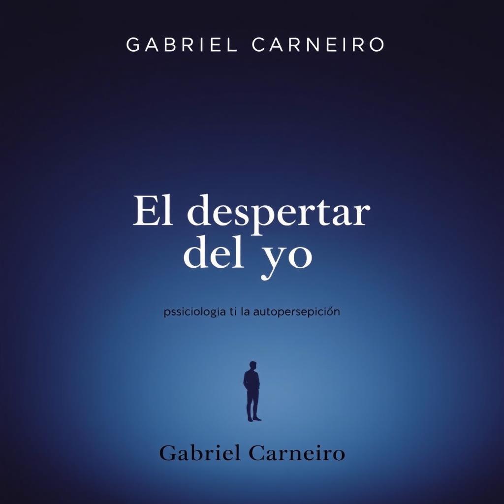 A minimalist book cover design featuring the title 'El despertar del yo: psicología de la autopercepción' in bold, modern typography at the center