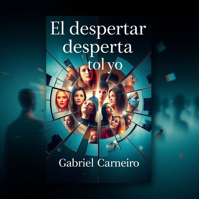 A captivating book cover design featuring the title 'El despertar del yo: psicología de la autopercepción' in bold, modern typography